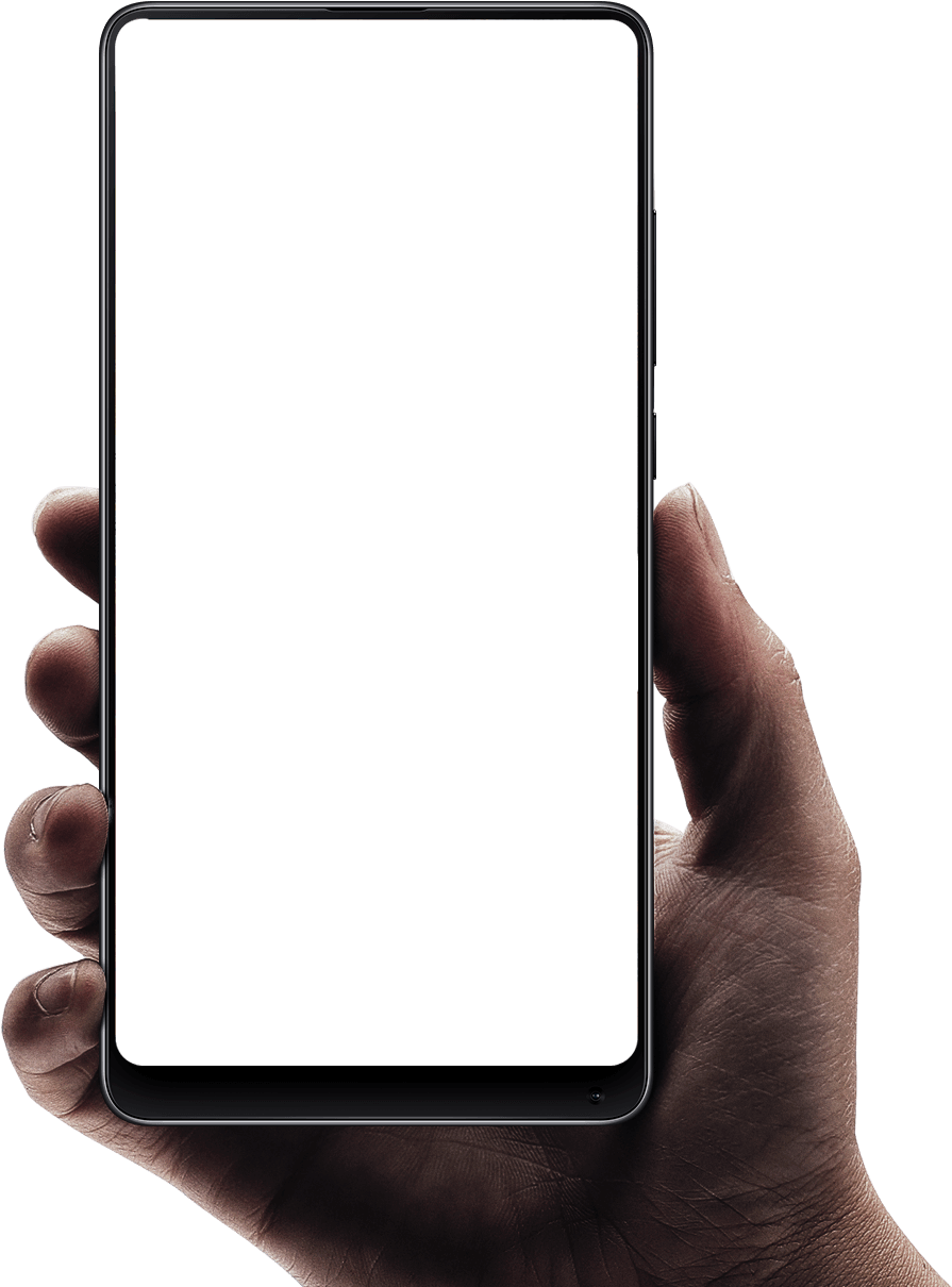 Mix 2 Border - Mobile Frame With Hand (906x1213), Png Download
