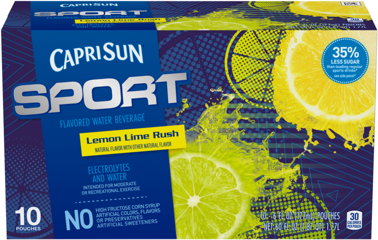 Lemon Lime Rush - Capri Sun Sport (750x750), Png Download