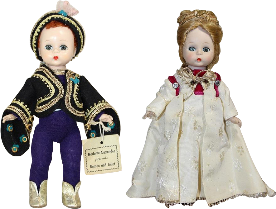 Vintage 1955 Madame Alexander-kins Romeo & Juliet 8" - Doll (884x884), Png Download