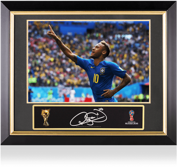 Neymar Jr Official Fifa World Cup™ Signed Plaque And - Neymar Brazil Vs Costa Rica (700x700), Png Download