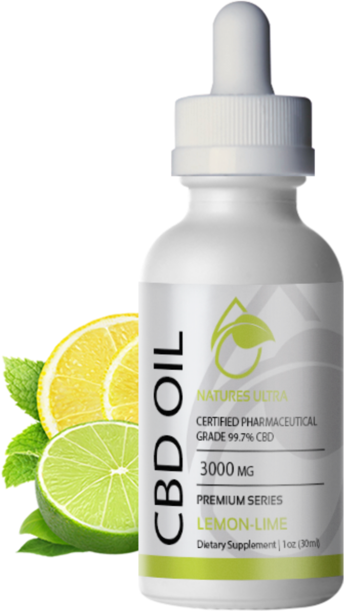 Lemon-lime Cbd Oil, Premium Series By Nature's Ultra - Cosmetics (1600x1600), Png Download