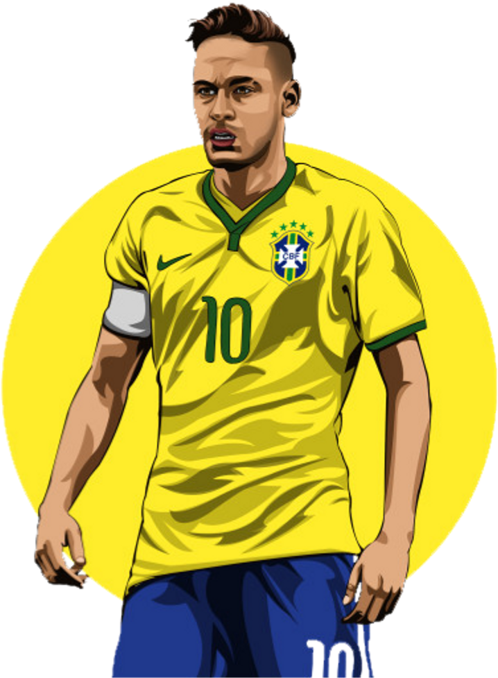Ftestickers Sticker - Pixel Art Neymar (1024x1024), Png Download