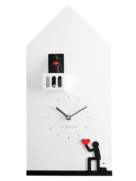 Nextime Wall Clock︱romeo & Juliet - Kuckucksuhr Modern Weiß (600x600), Png Download