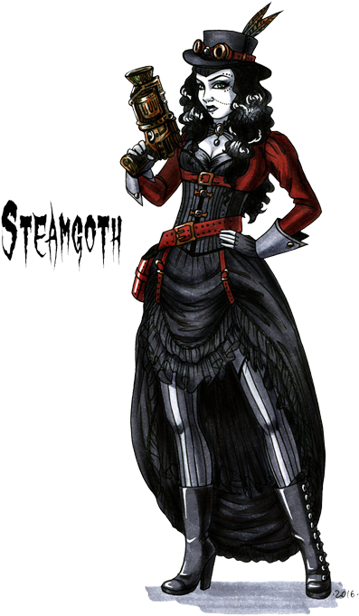 Steamgoth Stereotype By Hellgaprotiv - Goth Types Hellga Protiv (448x700), Png Download