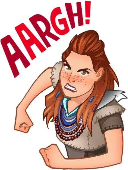 Horizon Stickers Messages Sticker-0 - Aloy Transparent Stickers Horizon Zero Dawn (618x618), Png Download