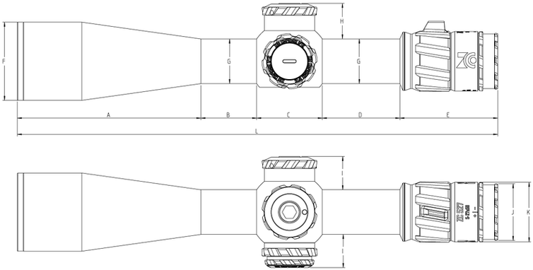 Reticles - Technical Drawing (829x464), Png Download