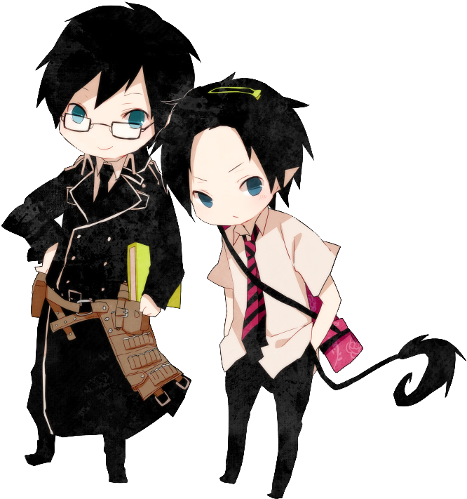 Manga Boy Clipart Transparent - Blue Exorcist Clip Art (680x750), Png Download