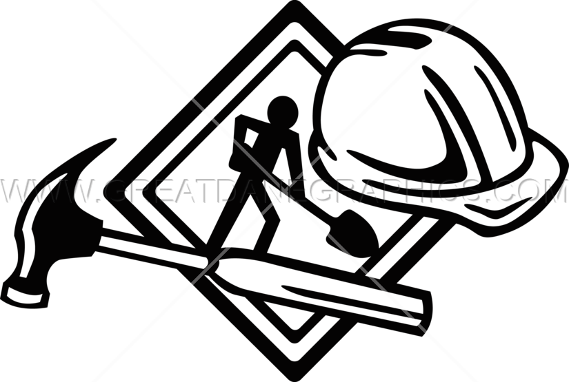 Construction Tools Png - Construction Tools Black And White (825x555), Png Download