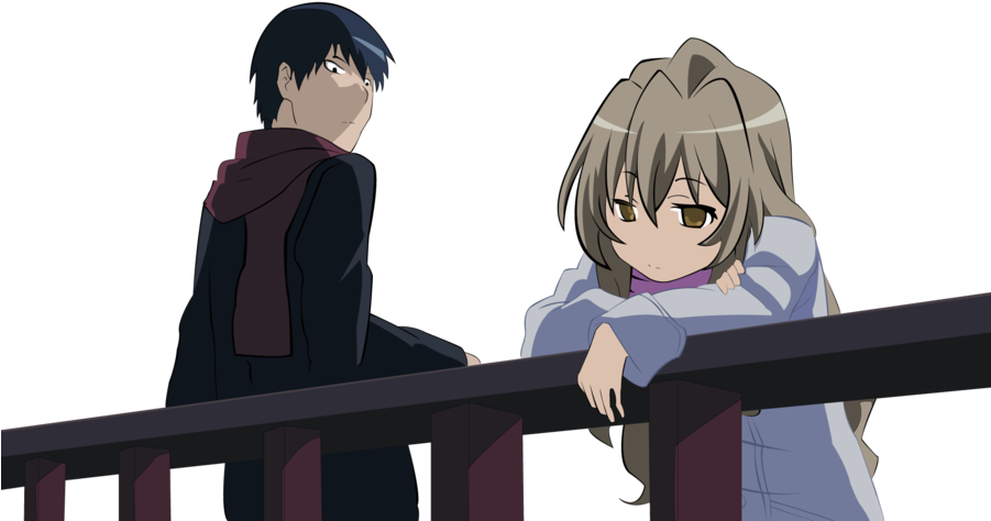 Toradora Ryuuji Takasu - Ryuuji And Taiga Render (900x506), Png Download