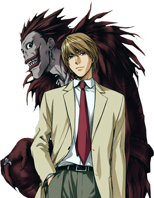 Death Note Light And Ryuk (491x630), Png Download