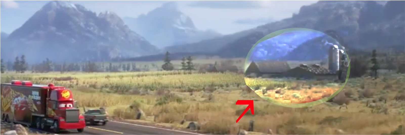 Could This Be A Nod To The Good Dinosaur, Cause It - Cars 2006 Buzz Lightyear Easter Eggs (1600x800), Png Download