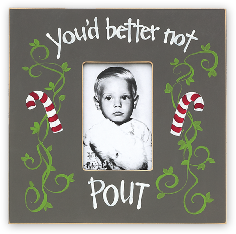 Better Not Pout Flannel - Picture Frame (1024x1024), Png Download