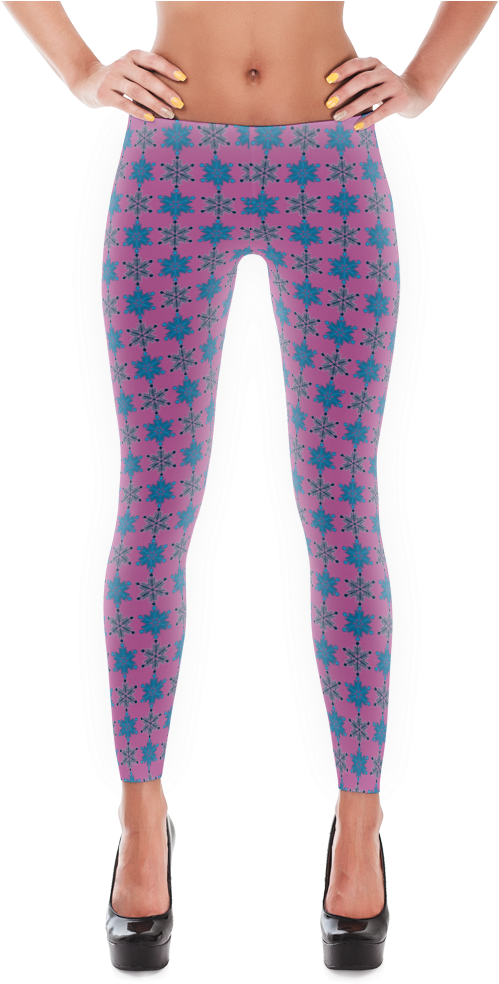 Snowflakes Leggings Roserider - Leggings Crossfit (1000x1000), Png Download