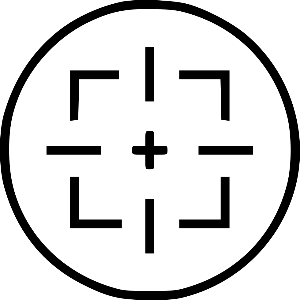 Circle Cross Gun Hunting Sight Sniper Target Comments - Scalable Vector Graphics (980x980), Png Download