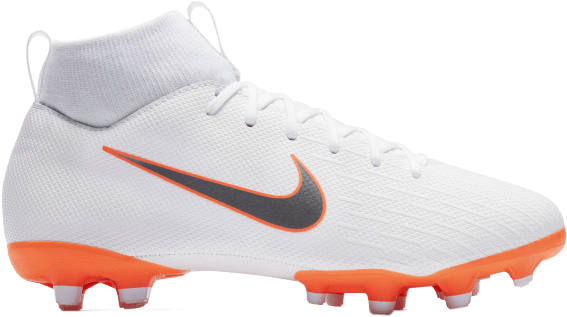 Nike Mercurial Superfly 6 Academy Df Mg Junior Football - White And Orange Football Boots (600x600), Png Download