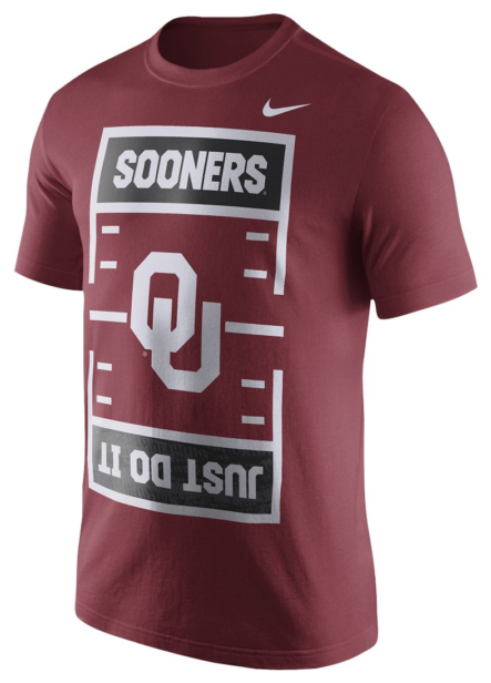 Oklahoma Sooners Tide Nike Men's Just Do It Field T - Oklahoma Sooners (640x615), Png Download