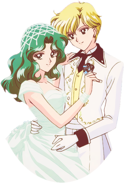*mine Sailor Moon Also Michiru Kaioh Haruka Tenoh Hands - Haruka Tenoh Michiru Kaioh (500x654), Png Download
