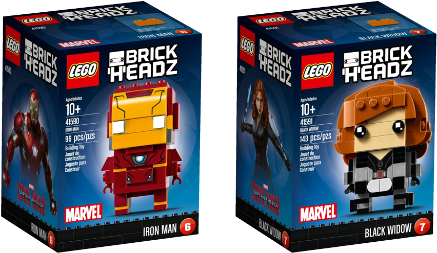 This Review Of Lego® Brickheadz Marvel Super Heroes - Lego Brickheadz Black Widow (960x499), Png Download