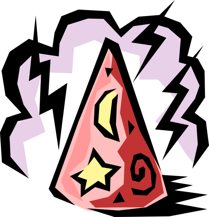 Vector Illustration Of Sorcerer Magician's Magic Hat (674x700), Png Download