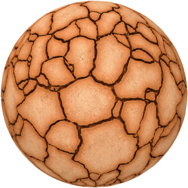 Ancient Bronze, Rusty Flower Tin Wall, Dry Cracked - Sphere (800x800), Png Download