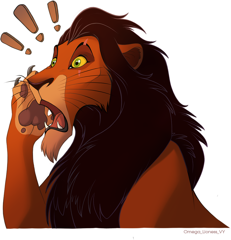 Surprised Scar - Scar As A Lioness (957x1000), Png Download