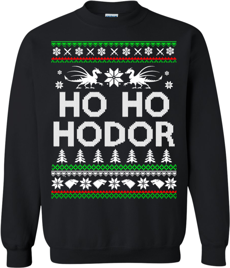 Game Of Thrones - Ho Ho Hodor Christmas Sweater (1155x1155), Png Download