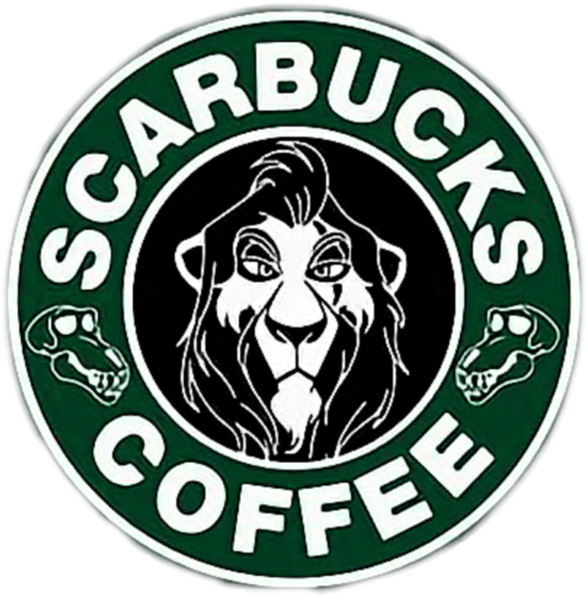 Scar Sticker - Scarbucks Coffee (1024x1024), Png Download