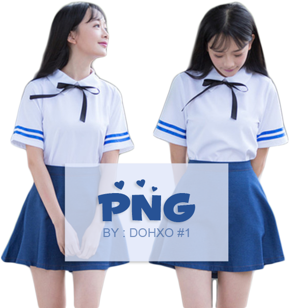 Ulzzang School Png - Girls School Uniform Short Skirts (610x610), Png Download