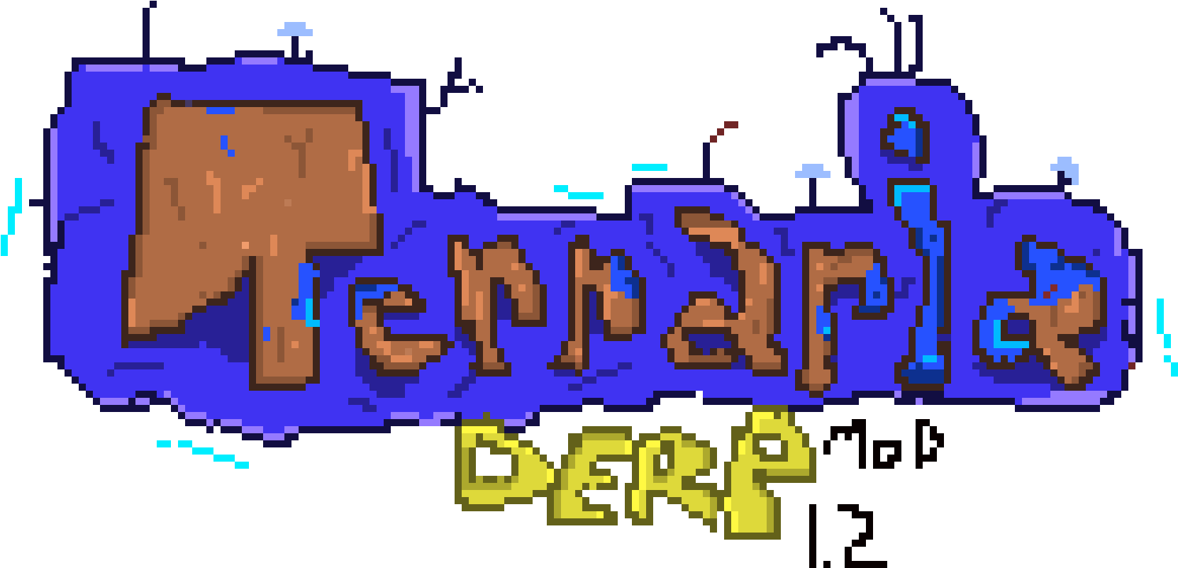 Terraria Title Glowing Mushroom - Illustration (1780x870), Png Download