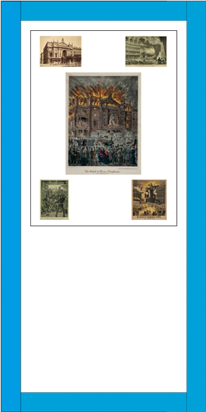 The Ring Theatre Fire In Vienna, 1881, Illustrated - Picture Frame (602x600), Png Download