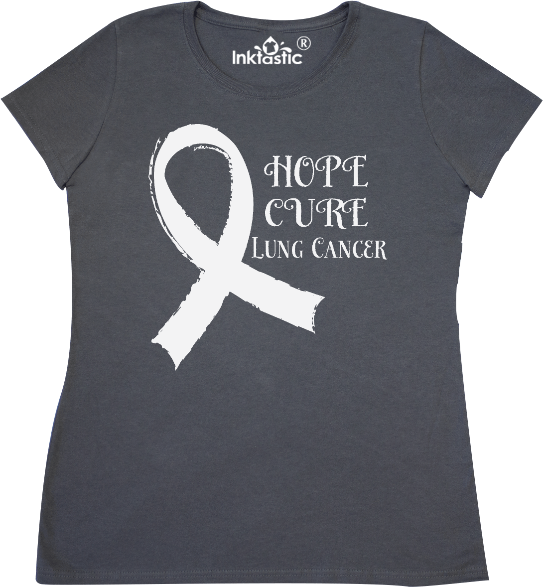 Hope Cure Lung Cancer Ribbon Women' T-shirt - Shirt (1200x1200), Png Download