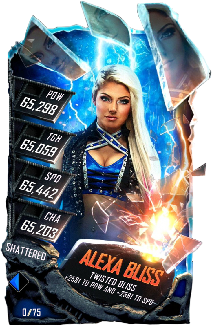 Alexabliss S5 24 Shattered10 - Wwe Supercard Shattered Pro (733x1158), Png Download