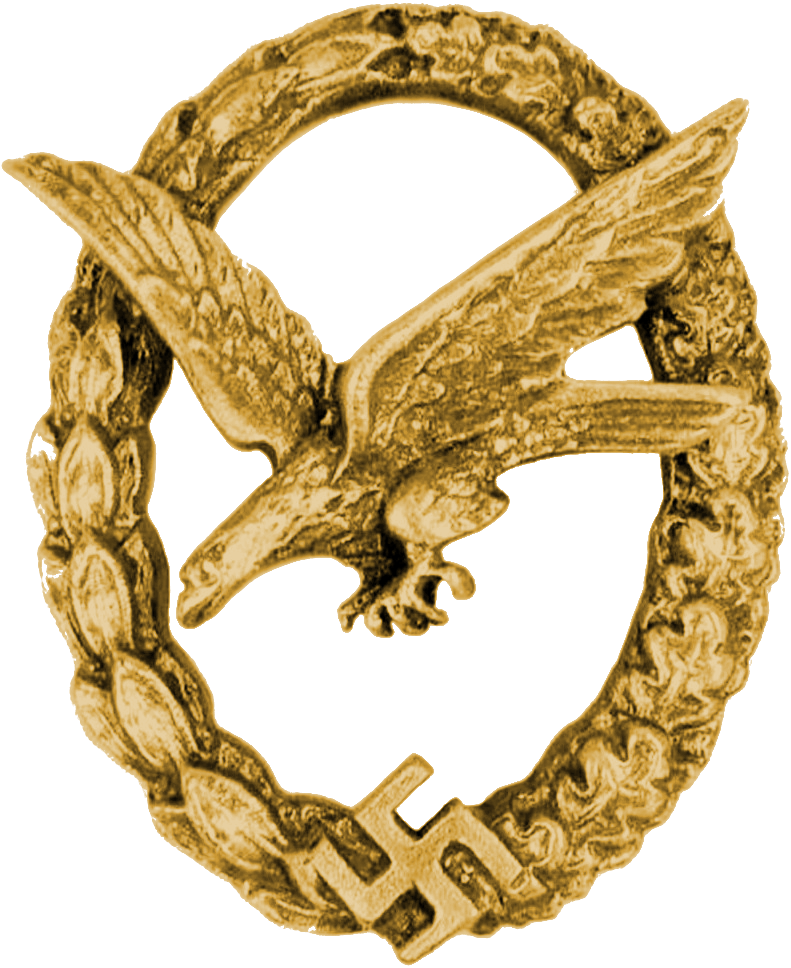 Air Gunner's & Flight Engineer's Badge, Gold (791x968), Png Download