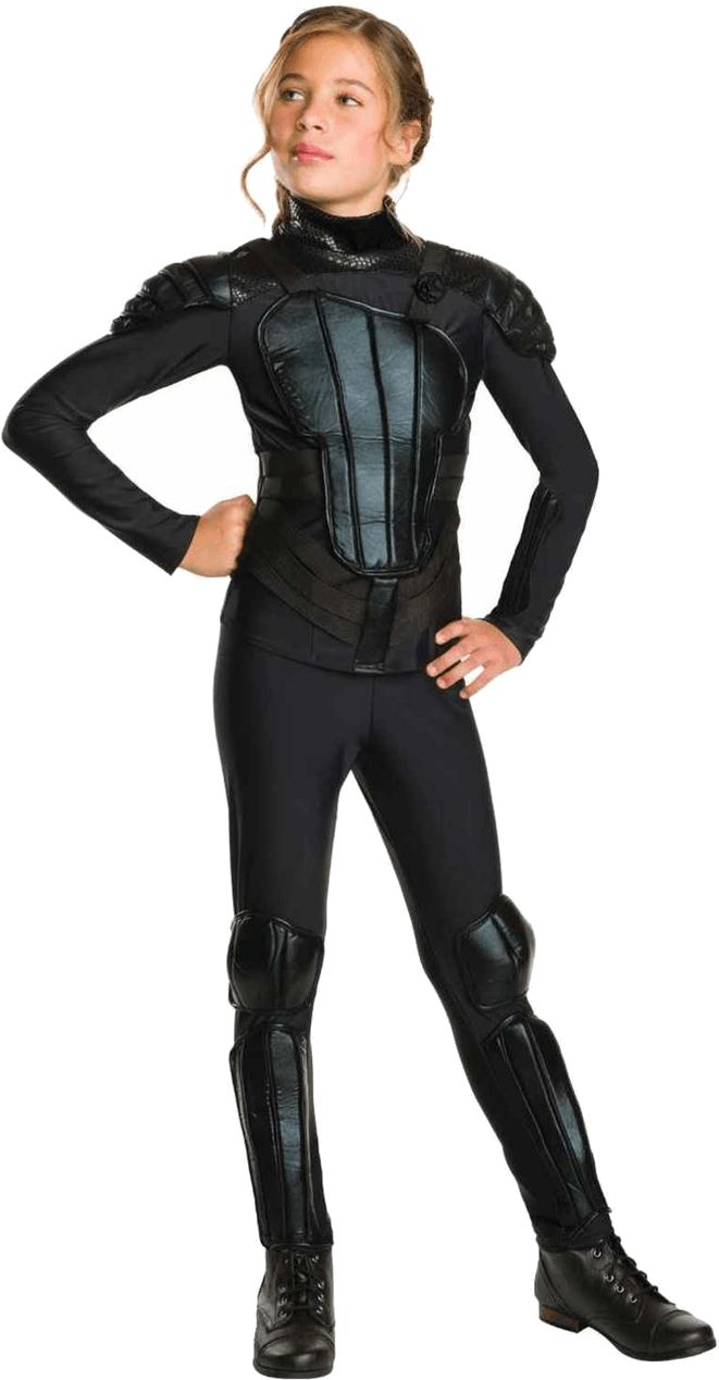Teen Hunger Games - Katniss Everdeen Costume Girls (800x1268), Png Download