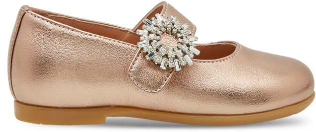 Metallic Copper Crystal Blossom Baby Ballet Shoes - Slip-on Shoe (700x700), Png Download