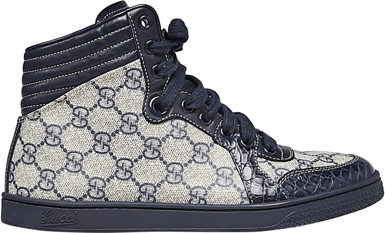 Gucci Gg Supreme High 'crocodile Trim' - Boot (750x453), Png Download