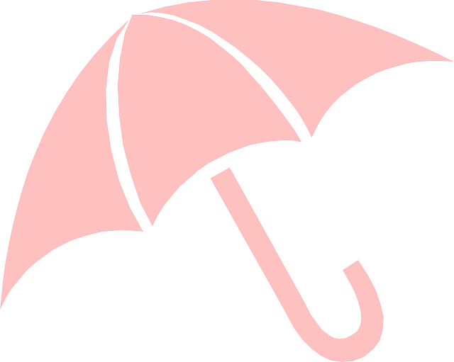 Icon, Outline, Umbrella, Beach, Sun, Cartoon, Pink - Pink Umbrella Clip Art (640x511), Png Download