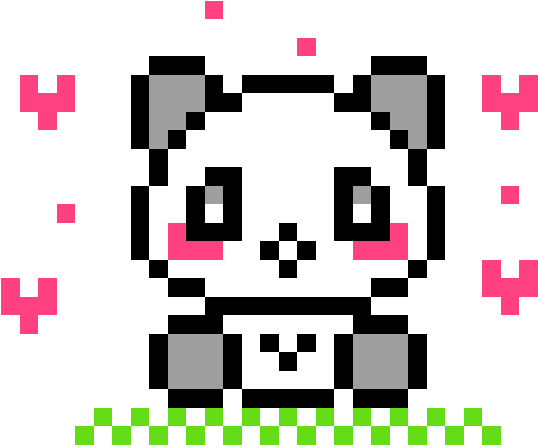 Random Image From User - Dessin Facile Pixel Panda (592x592), Png Download