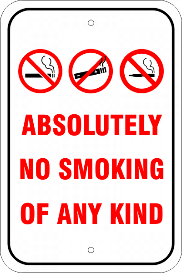 Smoking Sign (600x900), Png Download