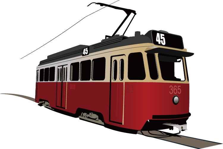Trams In Lisbon Rapid Transit Clip Art - Tram Clipart (750x500), Png Download