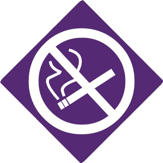 No Smoking - No Smoking Sign In Purple (600x600), Png Download