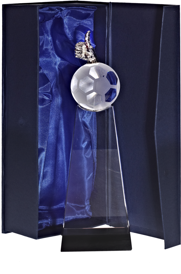 360 Football Trophy Thumbs Up Pokal, 26cm Transparent/black, - Banner (1200x1200), Png Download