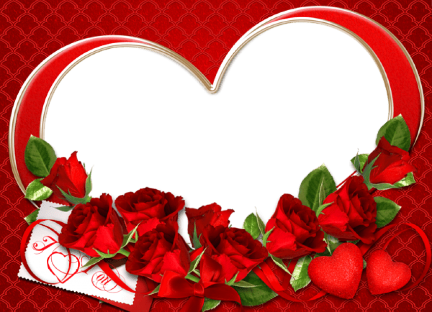 Free Png Best Stock Photos Red Roses Love Transparent - Marcos Para Fotos De Amor Y Amistad (850x615), Png Download
