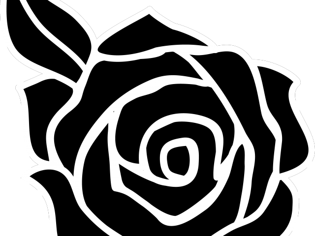 Rose Silhouette Cliparts - Black Rose Clip Art (640x480), Png Download