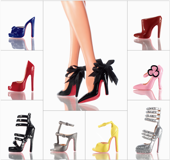 Christian Louboutin Barbie Shoe Pack - Louboutin Barbie Shoes (640x950), Png Download