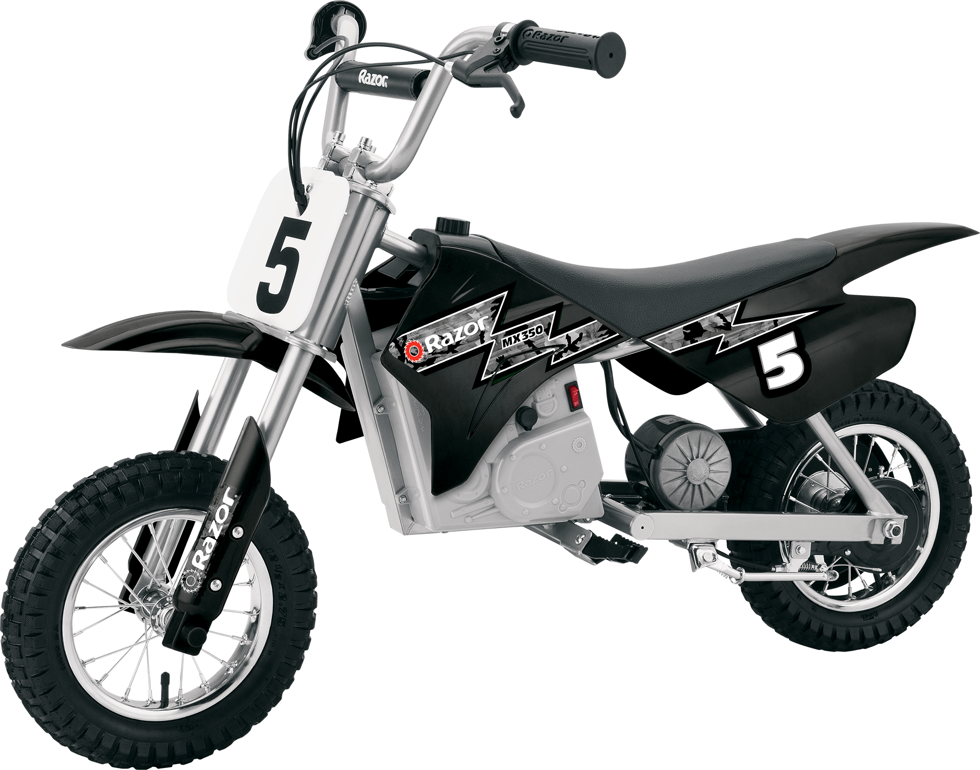Mx350 Bl Product1 - Electric Dirt Bike Black (2000x1573), Png Download