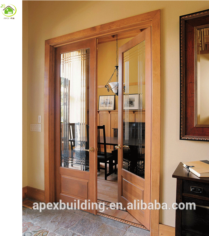Wood Exterior Doors Double Entry Wood Doors Wood Panel - Wood Door (750x750), Png Download