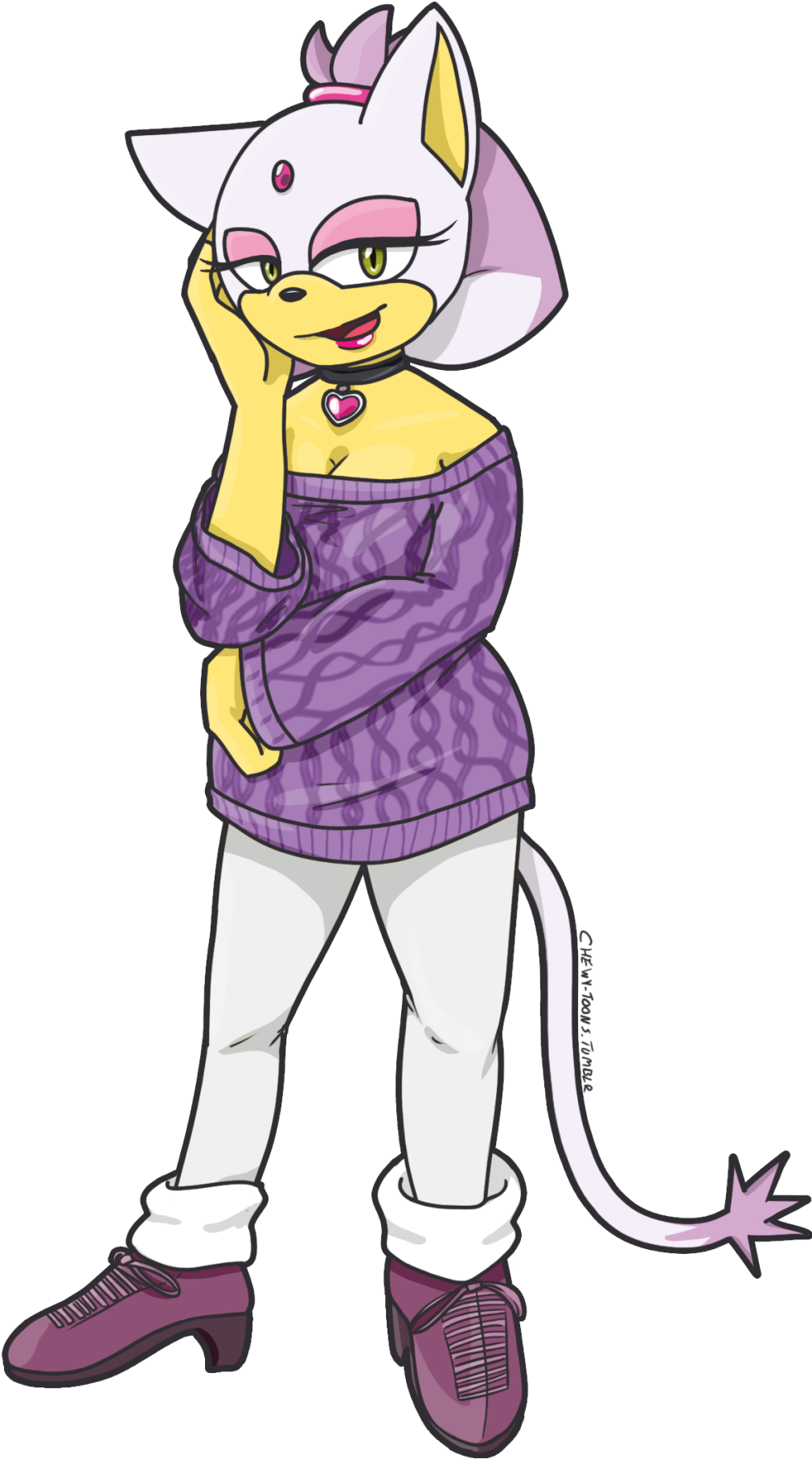 Fusion Of Blaze And Rouge~ I Think She Came Out Pretty - Cartoon (1046x1920), Png Download