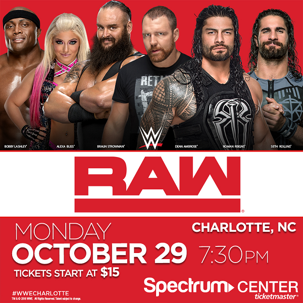 Charlotte North Carolina On Twitter - Wwe Raw October 29 2018 (600x600), Png Download