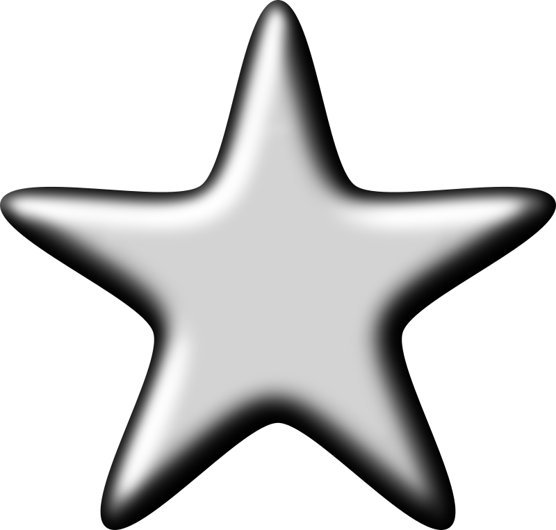3d Silver Star (800x763), Png Download